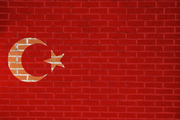 Turkish flag background for greeting message — Stock Photo, Image