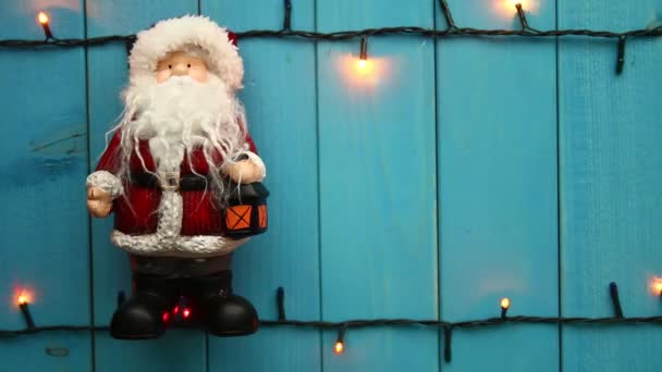 Jul baggrund med santa claus – Stock-video