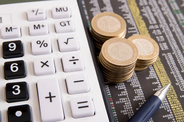 Finance background and coins — Stock Photo, Image
