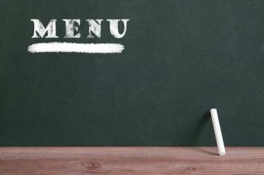 Tebeşir ile menü metni 