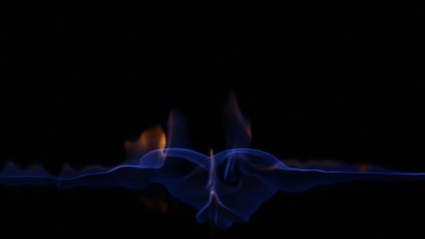 Flamme bleue en forme de coeur — Video