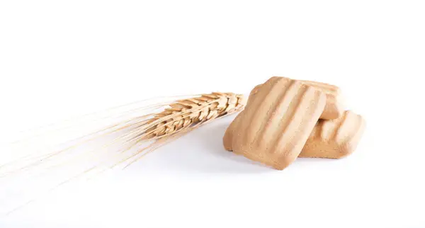 Galletas aisladas para bebés y espiga de trigo — Foto de Stock