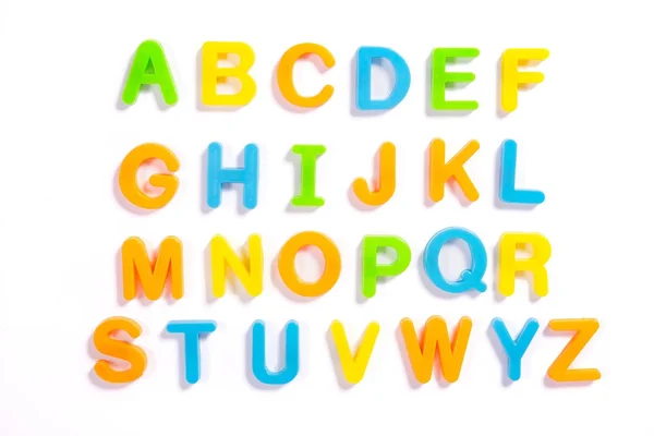 Χρωματιστά γράμματα σε αλφαβητική σειρά — Φωτογραφία Αρχείου