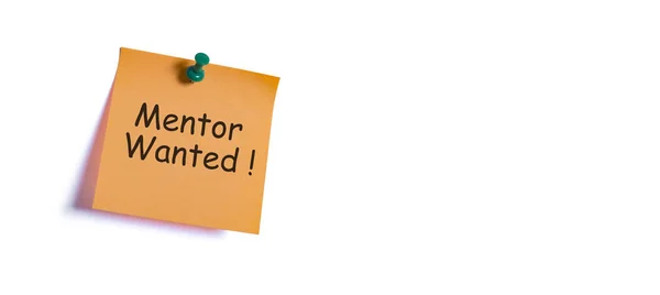Mentor wanted flyer on sticky paper — Stock Photo, Image