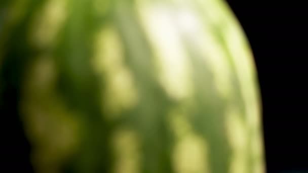 两个西瓜在黑色的背景 — 图库视频影像