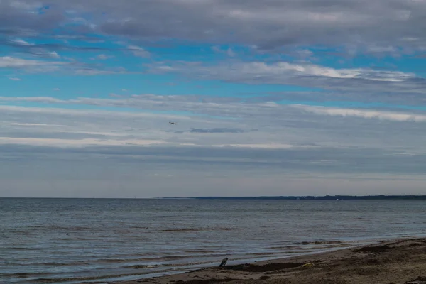 Calm sea. The calm Baltic sea and beautiful sky in the clouds. — ストック写真