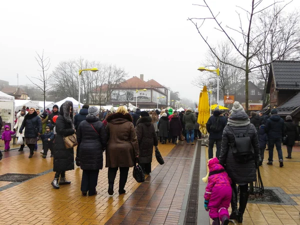 Palanga 'da Baltık Denizi' nde eritme tatili. 18 Şubat 2017
