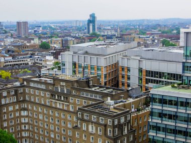 20 Mayıs 2018, İngiltere. Londra bir panorama gözlem güverte Modern Sanat Müzesi yükseklikten.