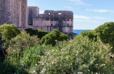 Dubrovnik, Hırvatistan. Dubrovnik 'in kale duvarları. Eylül 2018