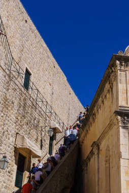 Dubrovnik, Hırvatistan. Dubrovnik 'in kale duvarları. Eylül 2018