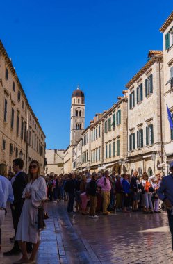 Dubrovnik, Croatia. Tourists on the medieval streets of Dubrovnik. .September 2018.