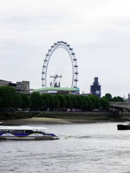 Stort Pariserhjul Europa Den Populäraste Attraktionen Storbritannien London Maj 2018 — Stockfoto