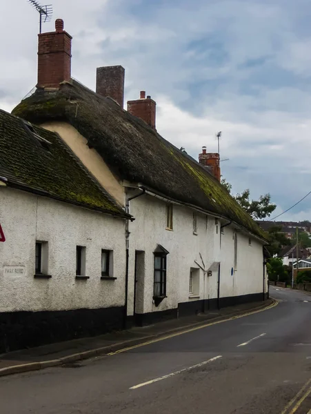 Tejados Paja Inglaterra Estado Devon Crediton — Foto de Stock