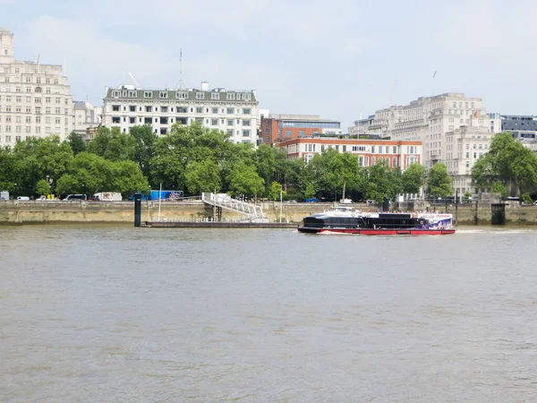 Вид Насипу Інший Бік Темзи Лондоні Травня 2018 — стокове фото