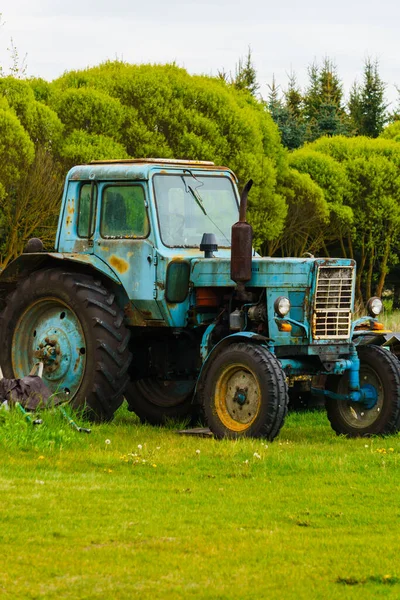 Rural life. Old tractor in the outback of .May 2020