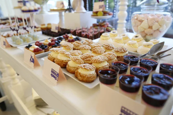 Delicious candy and sweets buffet