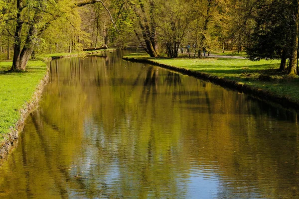 公園の川の美しい景色 — ストック写真