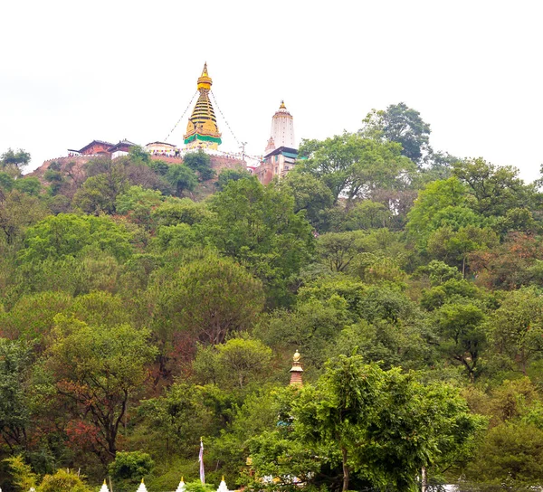 Weergave van Swayambhunath stoepa, Kathmandu — Stockfoto