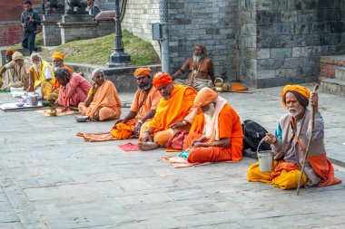 Pashupatinath Tapınağı'nda renkli Sadhu