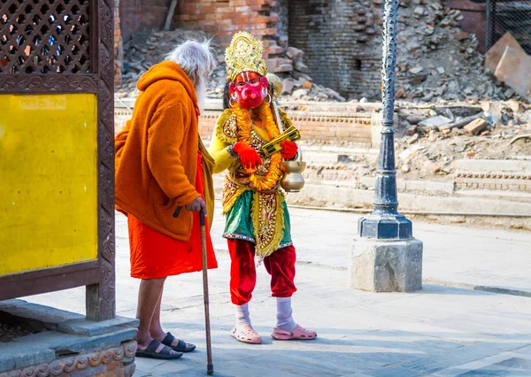 Színes Szabóné Hanuman Pashupatinath templom — Stock Fotó