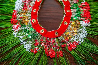Hayırlı Hindu Düğün Çimi Garland Gelin ve Damat için Bermuda Çimeni Dubo, Hindu Düğün Töreni. Dubo Ko Mala, Düğün Çelengi
