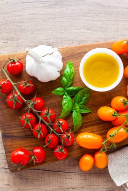 Taze yaz malzemeler ahşap oyun tahtası 