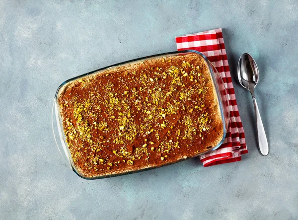 kahve, kakao ve mascarpone ch ile geleneksel İtalyan tatlı