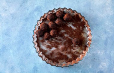 Ham enerji topları kurutulmuş meyve ve fındık truffles c ile pişirme