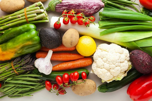 Muchas Verduras Frescas Colores Variados Para Entrega Domicilio Publicidad Banner —  Fotos de Stock