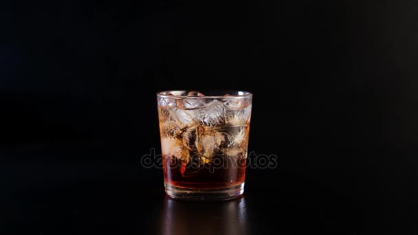 Stop drinking gesture. A hand forbid to take glass with alcohol. — Stock Video