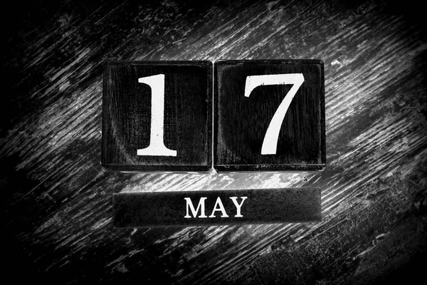 Ξύλινο Ημερολόγιο Ημερομηνία Μάιος — Φωτογραφία Αρχείου
