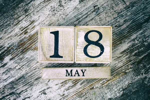 Wooden Calendar Date May — ストック写真
