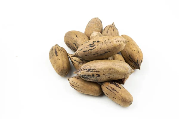 Pecan nuts on white background — Stock Photo, Image