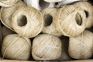 close up of box with threads