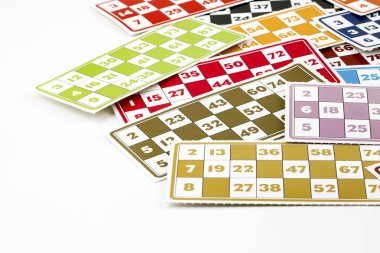 close up view bingo game on the table