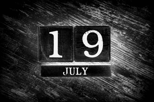 19 Ιουλίου ημερολόγιο — Φωτογραφία Αρχείου