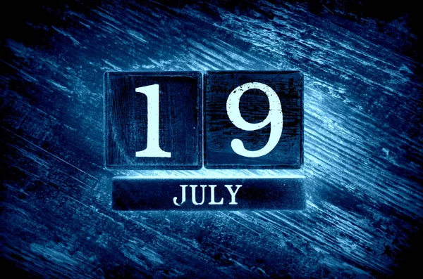 19 de julio Calendario —  Fotos de Stock