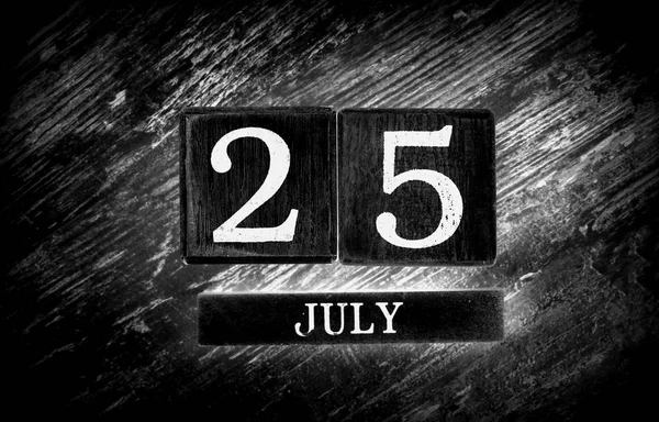 25 липня календар — стокове фото