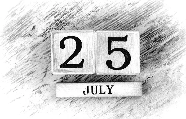 25 de julio Calendario —  Fotos de Stock