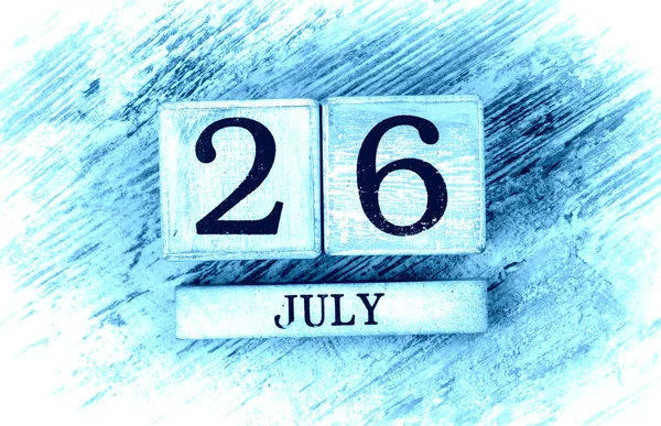 26 de Julho Calendário — Fotografia de Stock