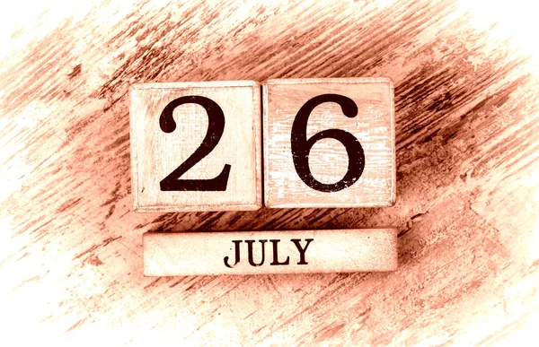 26 de julio Calendario — Foto de Stock