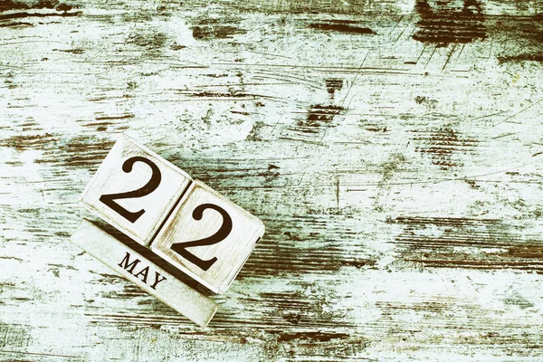 Wooden Calendar Date May — Stock Photo, Image