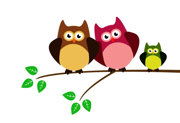 Tree Branch Owl Figure Drawing — Stock Photo, Image