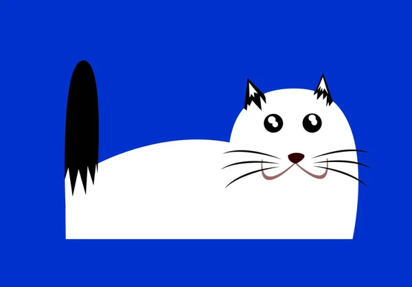 Niedliche Katzenfigur Zeichnung — Stockfoto