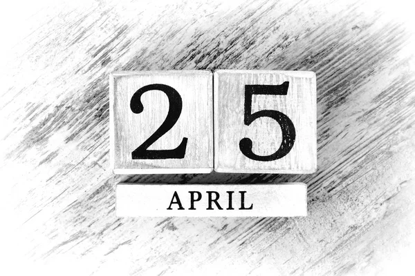 25 de Abril Calendário — Fotografia de Stock