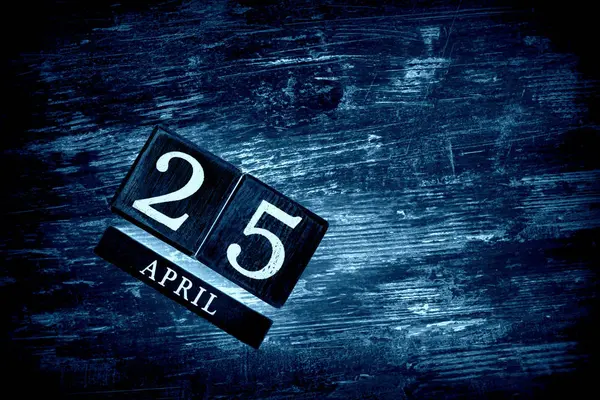 25 de Abril Calendário — Fotografia de Stock