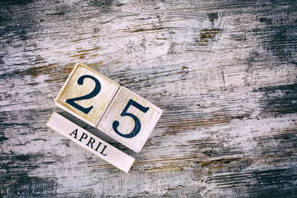 25 de Abril Calendário — Fotografia de Stock