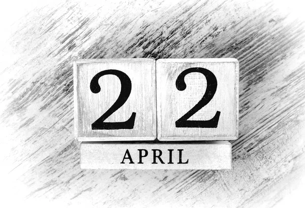 22 апреля Календарь — стоковое фото