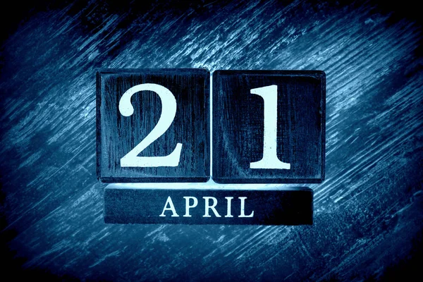 Den 21 april kalender — Stockfoto
