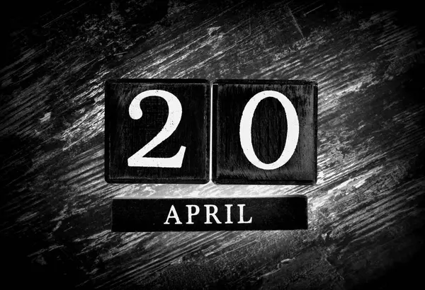 20 апреля Календарь — стоковое фото